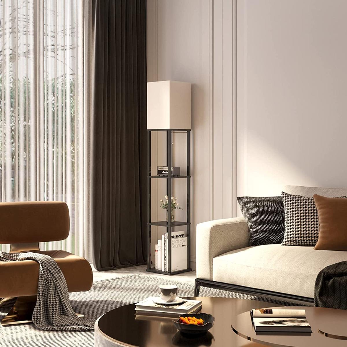 Modern Shelf Floor Lamp - Black / 3 – image 1