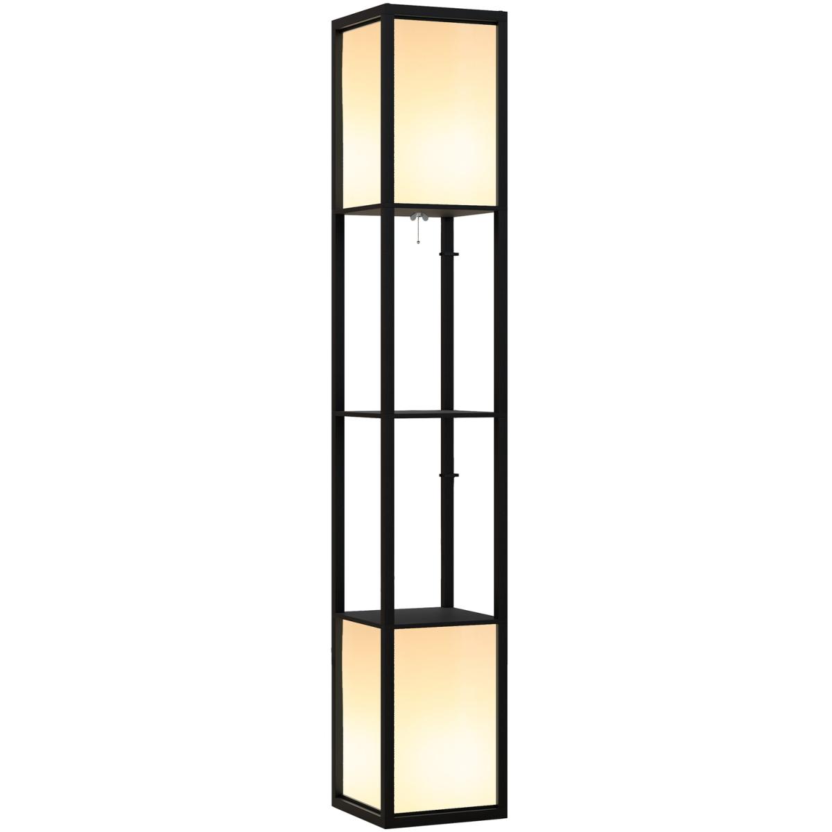 Floor Lamp for Living Room, Standing Floor Lamp with Shelf - Black – image 6