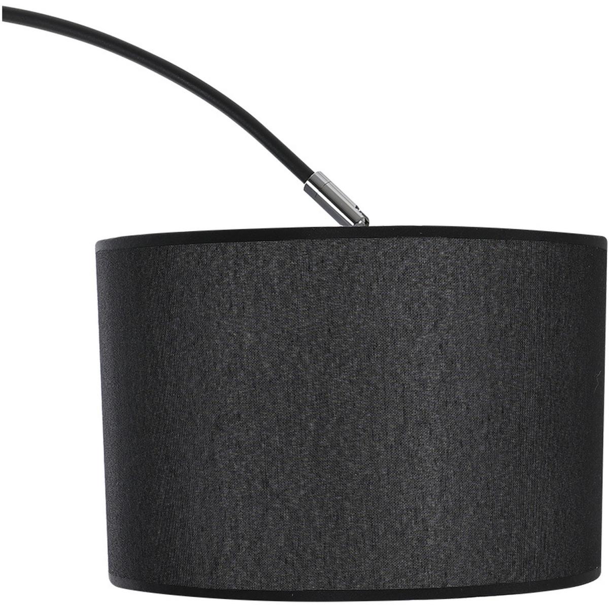 Marble Adjustable Floor Lamp Metal Tray Marble Base - Black – image 3