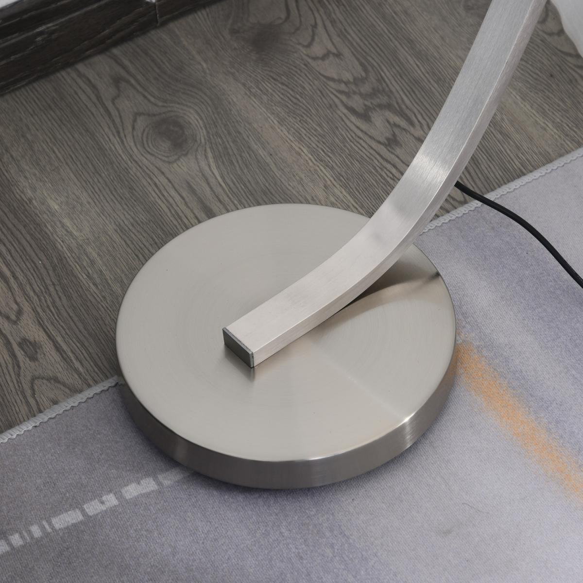 Aluminium Arc Floor Lamp Futuristic Indoor Standing LED - Silver – image 3