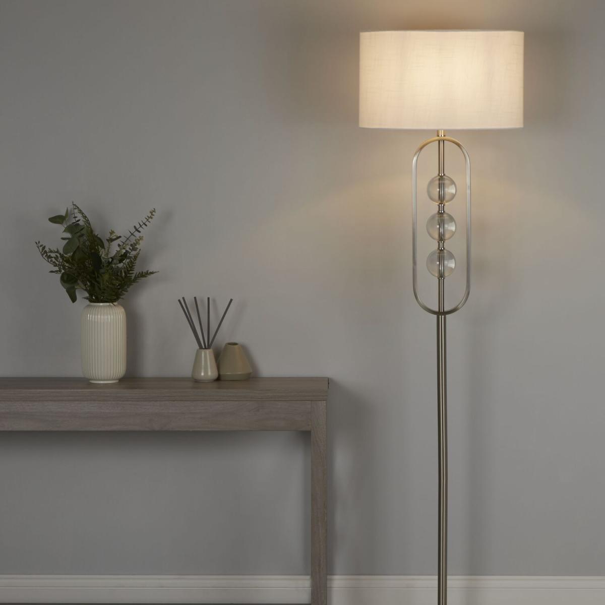 Laburnum Satin Silver Floor Lamp - Silver – image 2