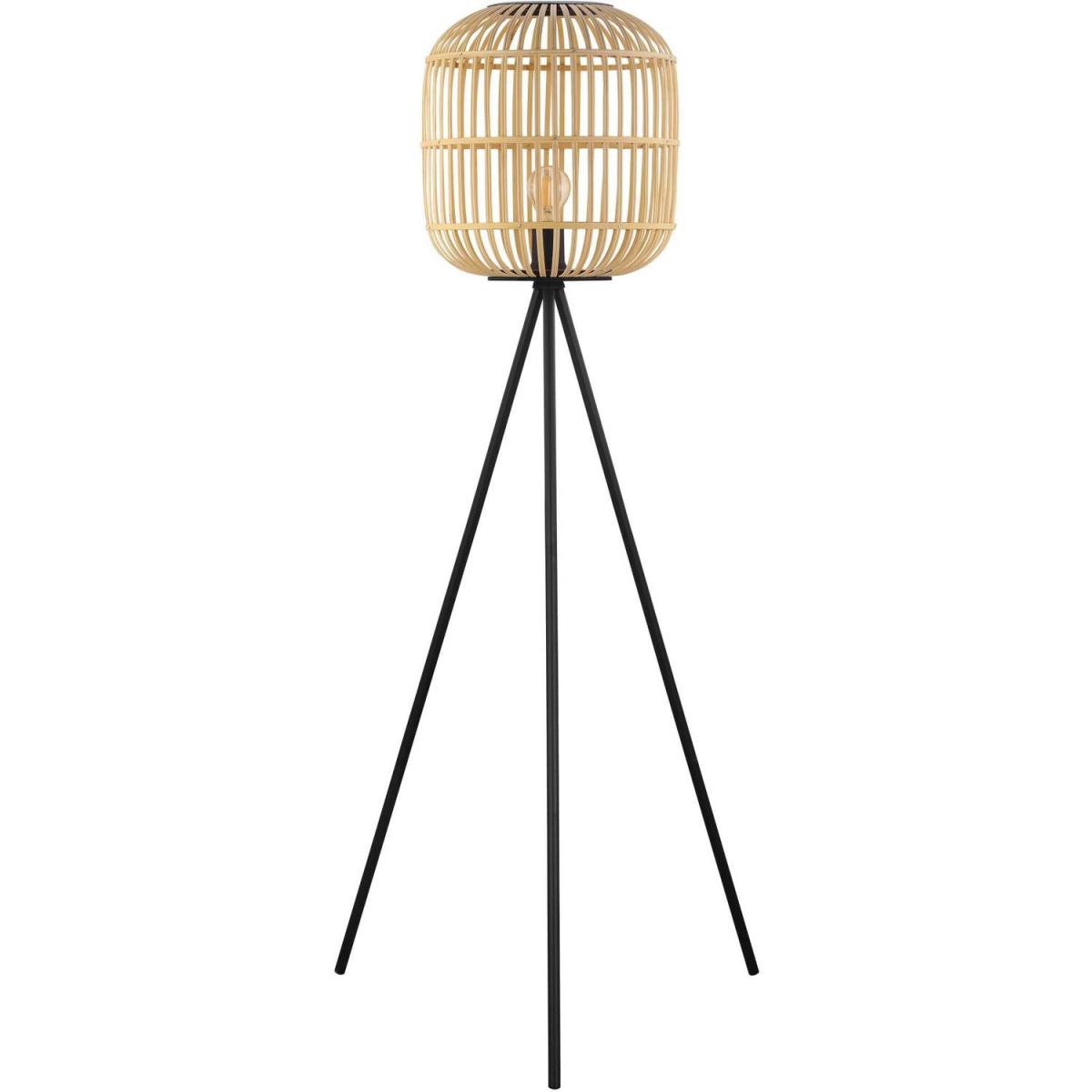 Eglo Bordesley Natural Wood Floor Lamp - Brown – image 6