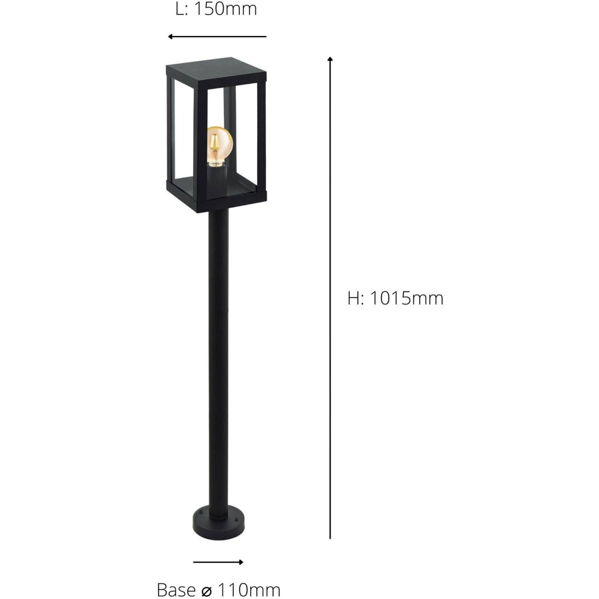 EGLO Alamonte 2 Exterior Floor BlackClear - Black – image 3