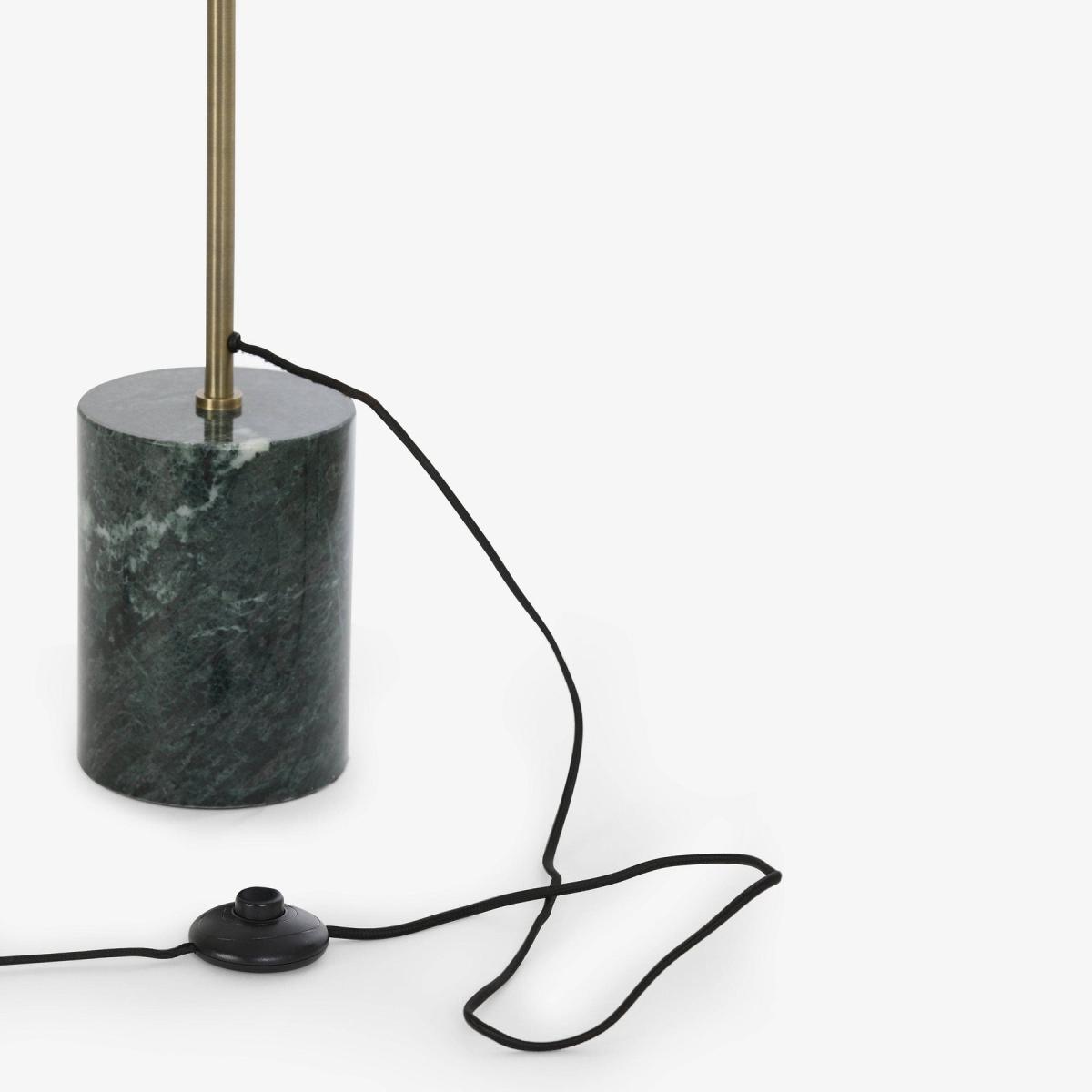 Aereus Marble and Antique Bronze Floor Lamp, Green - Bronze – image 3