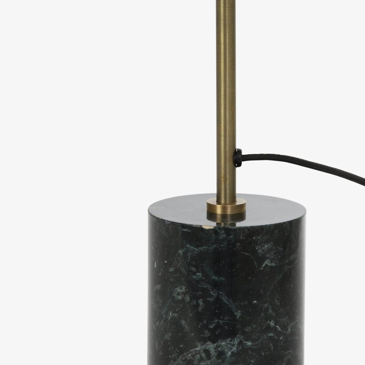 Aereus Marble and Antique Bronze Floor Lamp, Green - Bronze – image 4