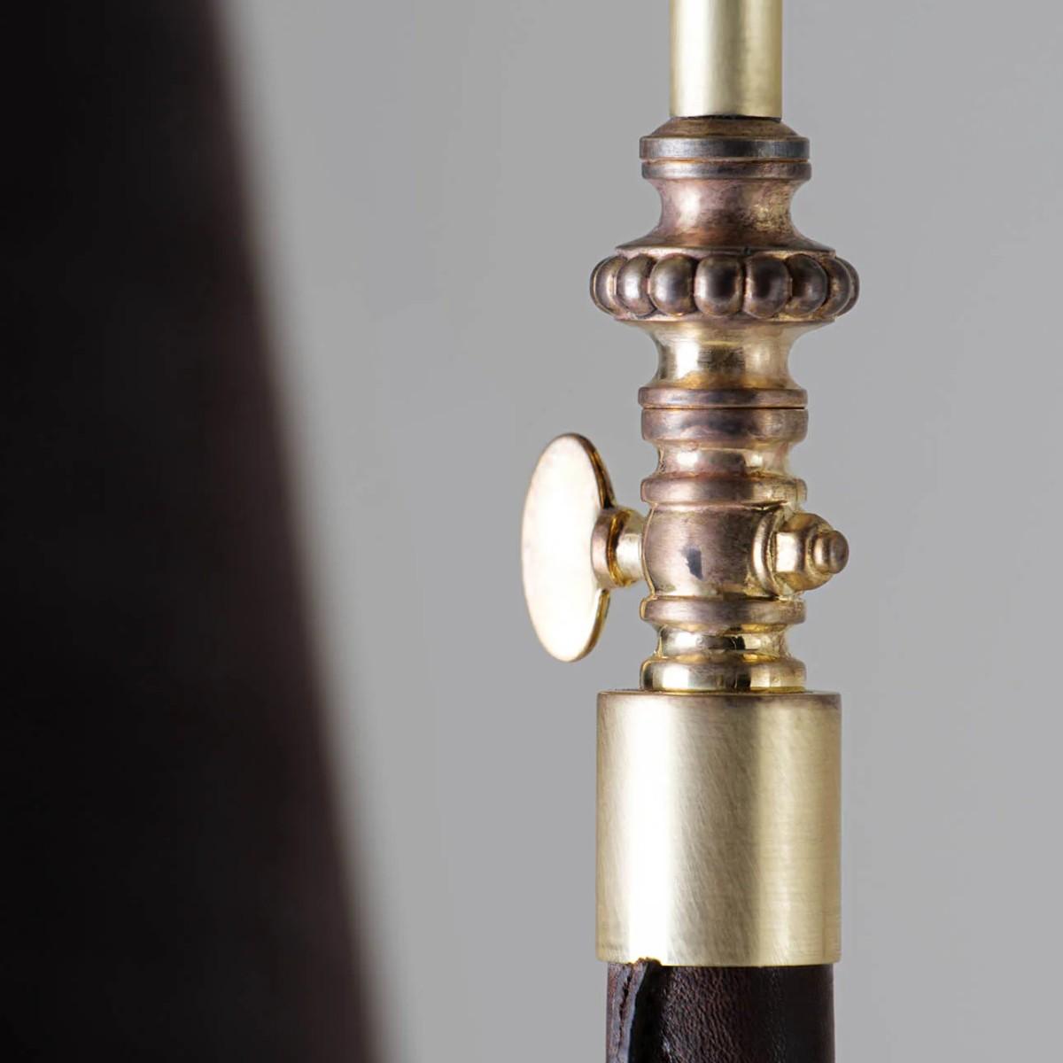 Porta Romana | Hugo Floor Lamp | Chocolate with Aged Brass – image 2