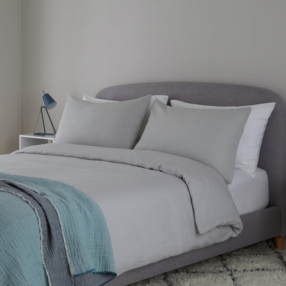 Habitat Linen Mist Grey Fitted Sheet - Super King – image 2