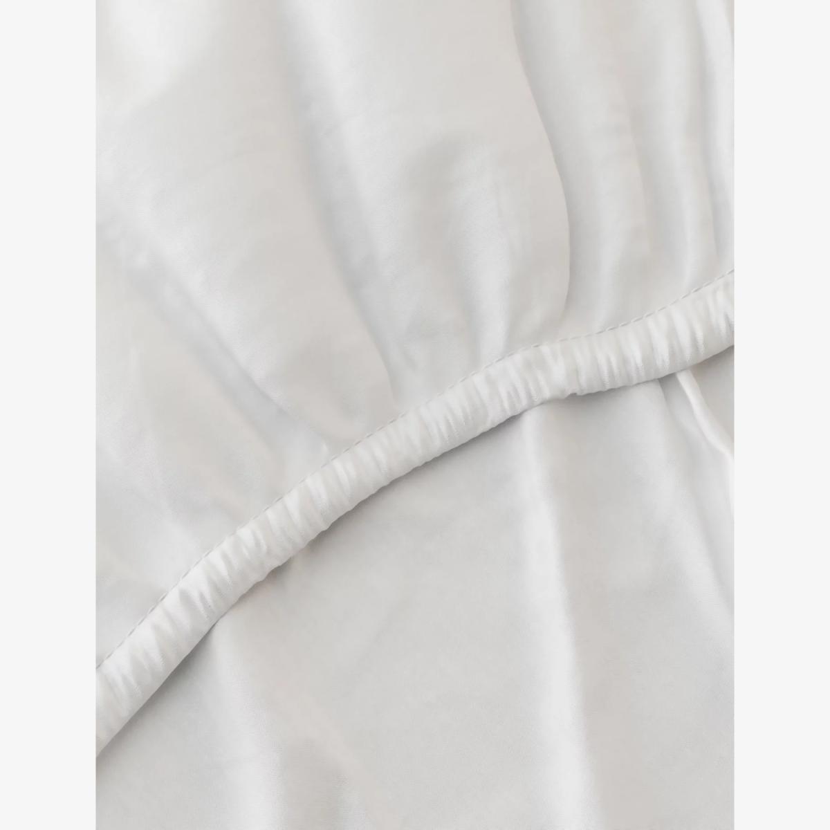 M&S Pure Cotton Kind to Skin Deep Fitted Sheet - 6FT - White, White – image 1