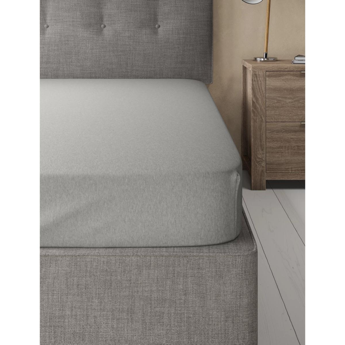 M&S Pure Cotton Fitted Sheet - 6FT - Pink, Pink – image 4