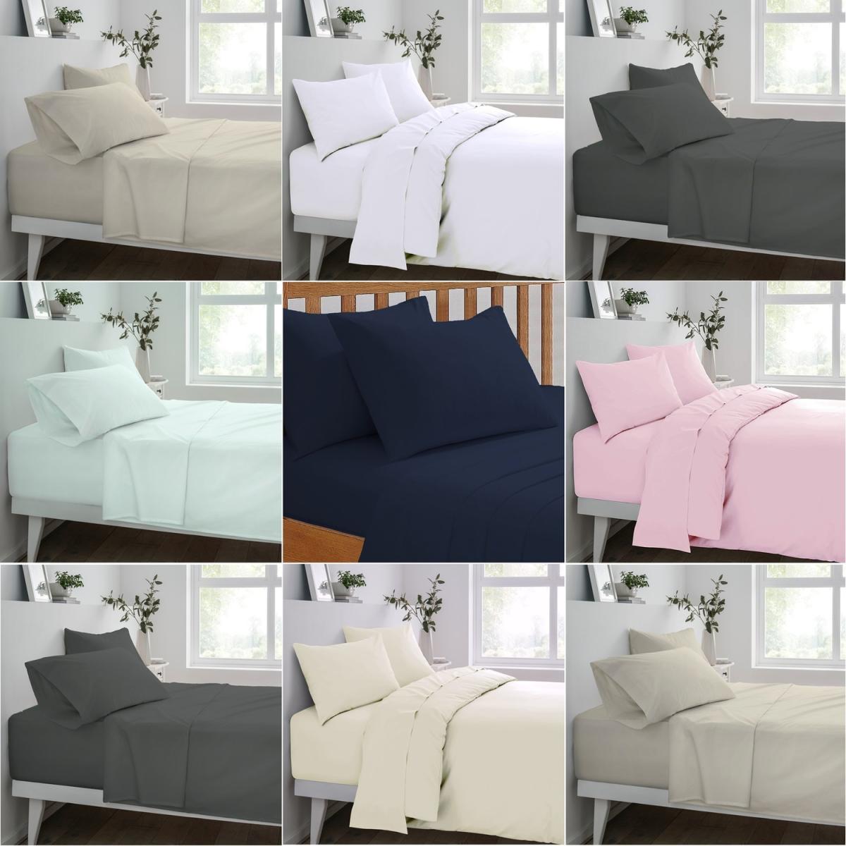 Sleepdown Easy Care Fitted Bed Sheet - Charcoal / Superking – image 5