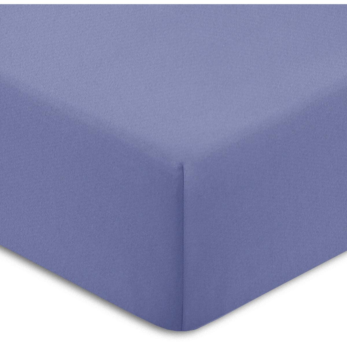 Velvet Flannel Cotton-Flannel Fitted Bed Sheet - Deep Pocket x32 cm - Winter Blue / Superking – image 4