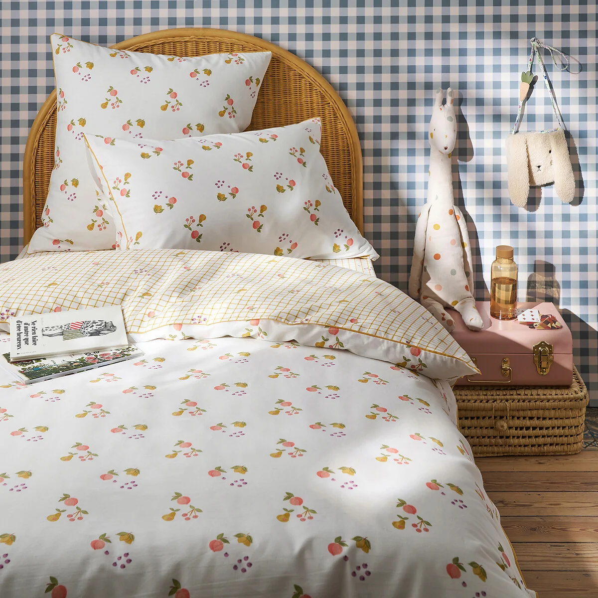 Lilac Fruit Print 50% Recycled Cotton Child's Duvet Cover – image 2