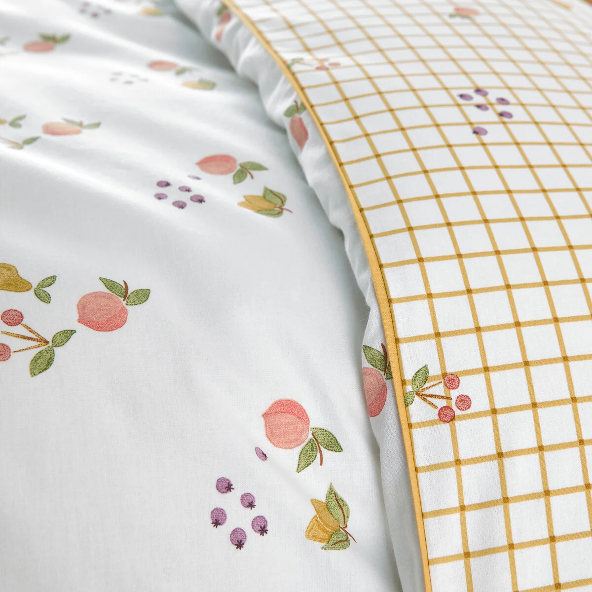 Lilac Fruit Print 50% Recycled Cotton Child's Duvet Cover – image 4
