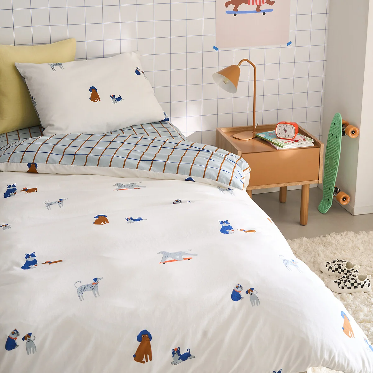 Team Chiens Dog Print Washed Cotton Child's Duvet Cover – image 2