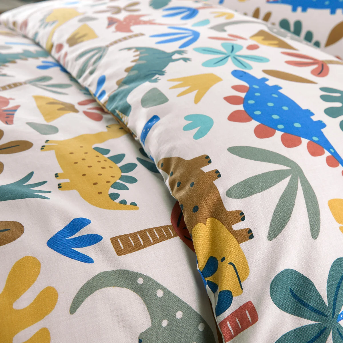 Dino Dinosaur Print 30% Recycled Cotton Child's Duvet Cover – image 3