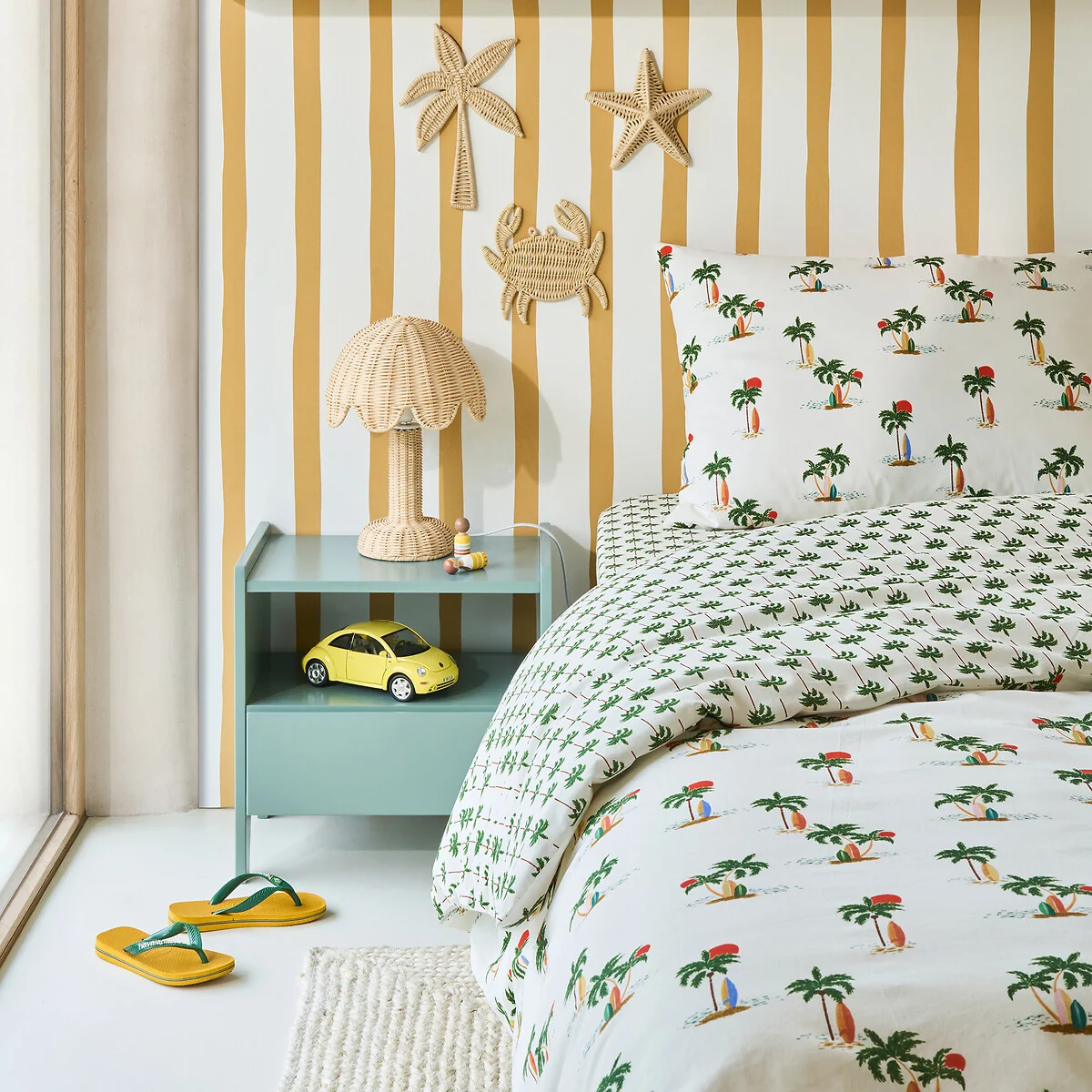 Tapahi Palm Tree Print 50% Recycled Cotton Child's Duvet Cover – image 2