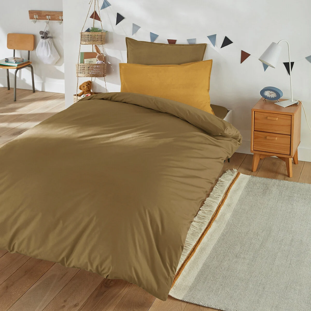 Scenario 100% Organic Cotton Percale 200 Thread Count Child's Duvet Cover – image 1