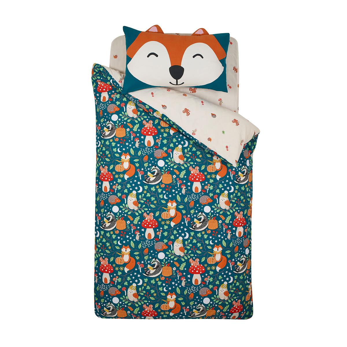 Fox and Woodland Friends Reversible Duvet Cover Set – image 2