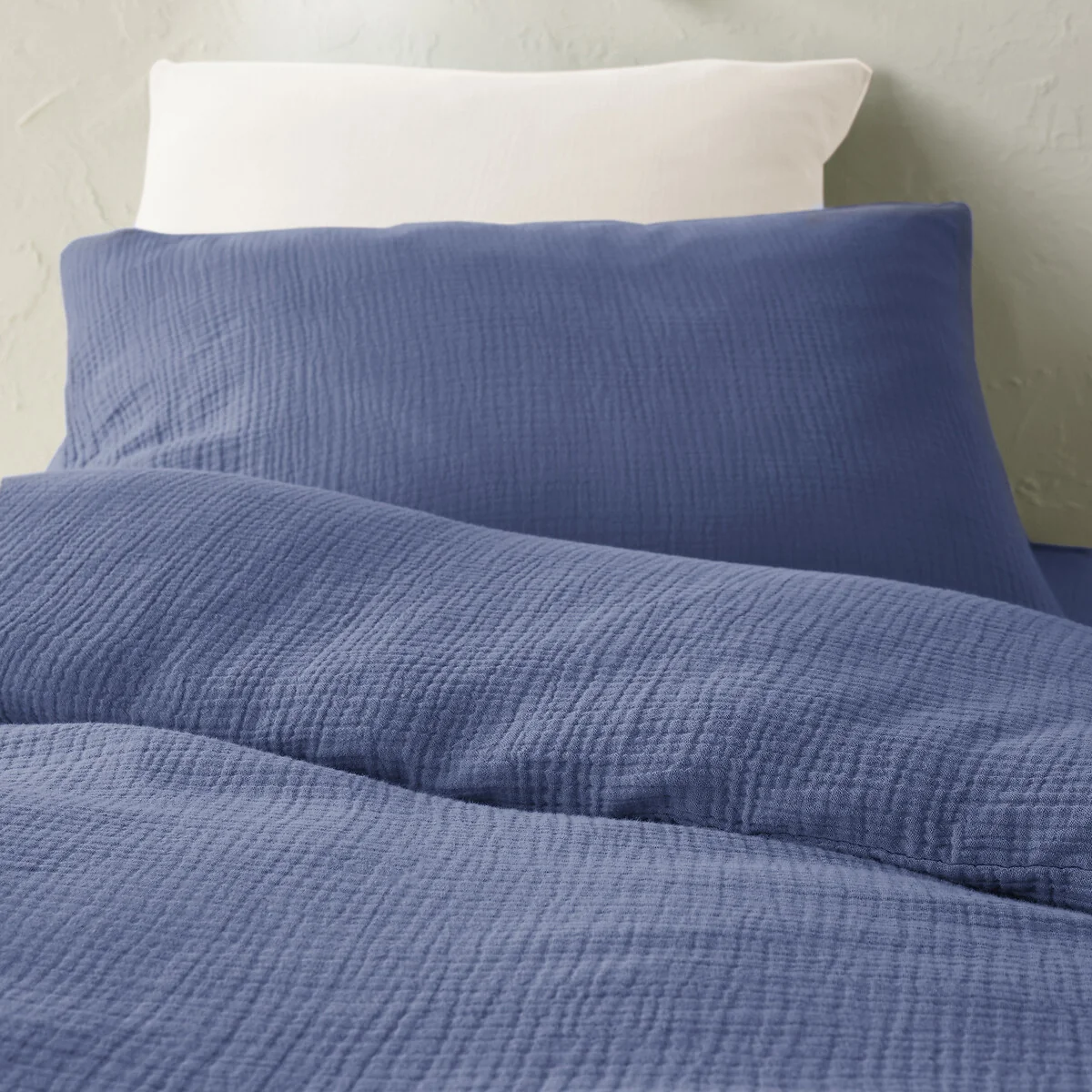 Kumla Children's Plain Cotton Muslin Duvet Cover – image 1