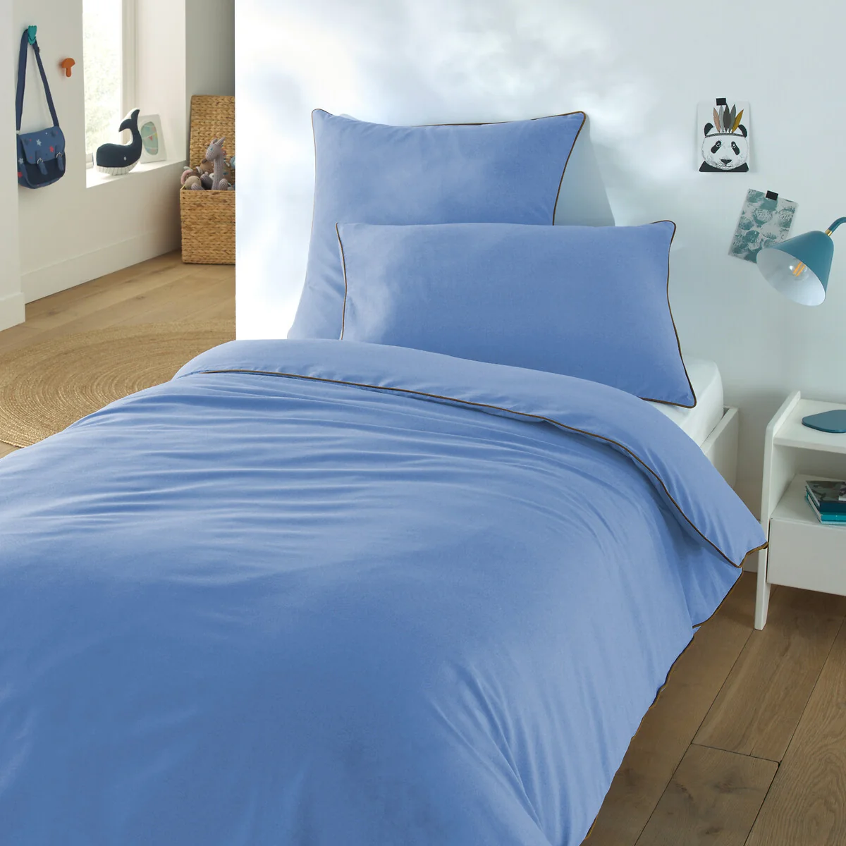 Macha Child's Cotton Duvet Cover With Contrast Piping – image 2