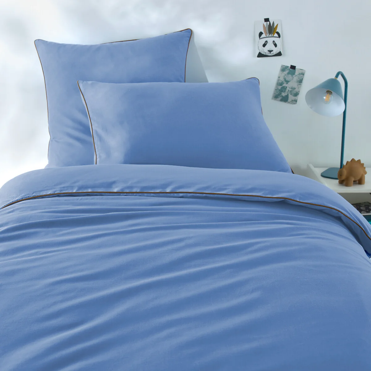 Macha Child's Cotton Duvet Cover With Contrast Piping – image 1