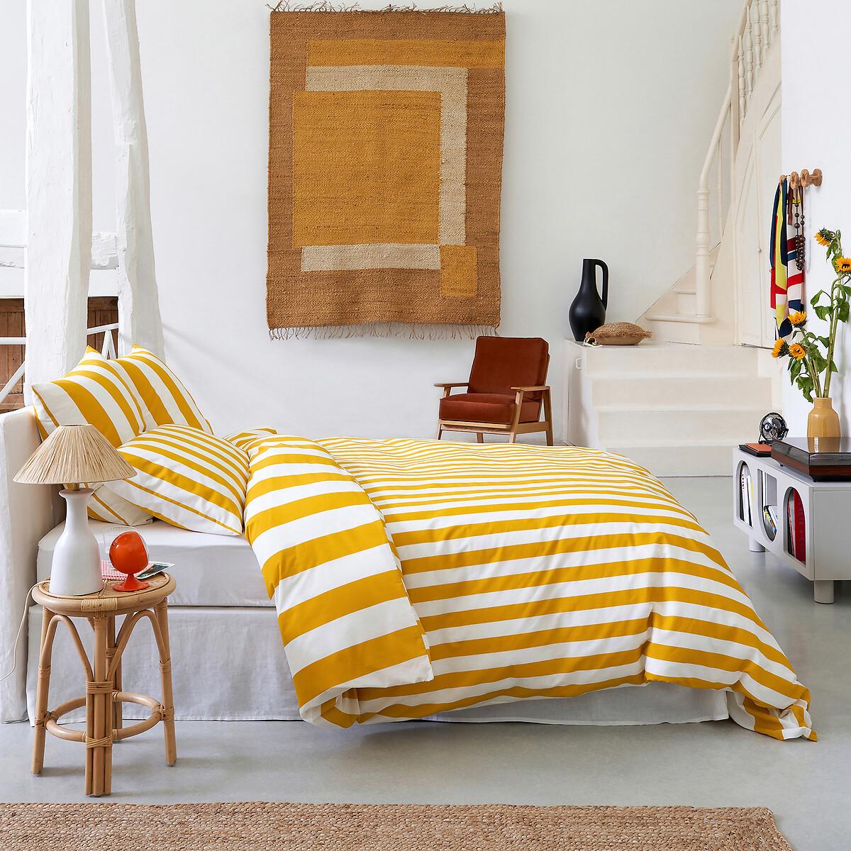 Hendaye Striped 100% Cotton Reversible Duvet Cover – image 3