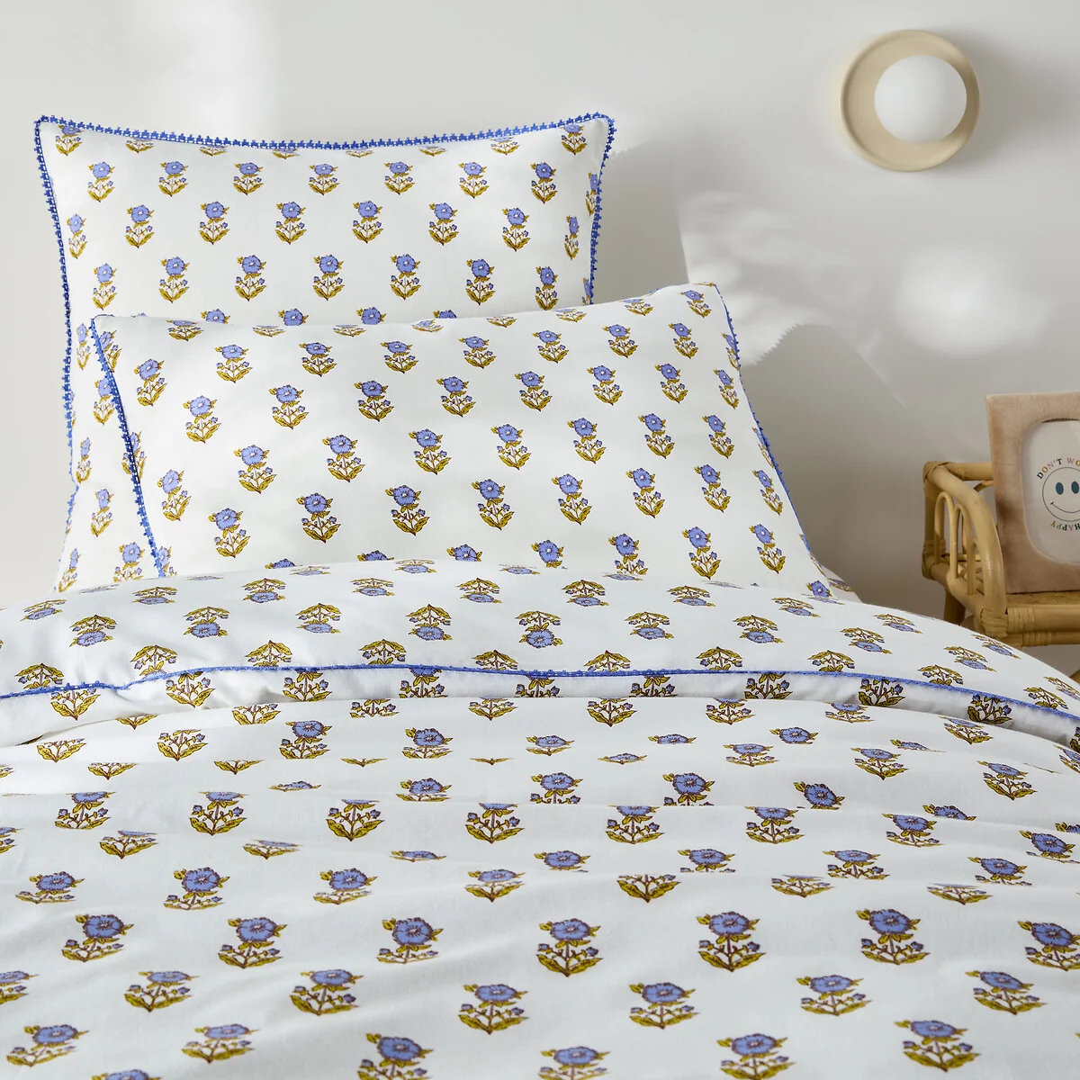 Dimani Floral Print Washed Cotton Child's Duvet Cover – image 1