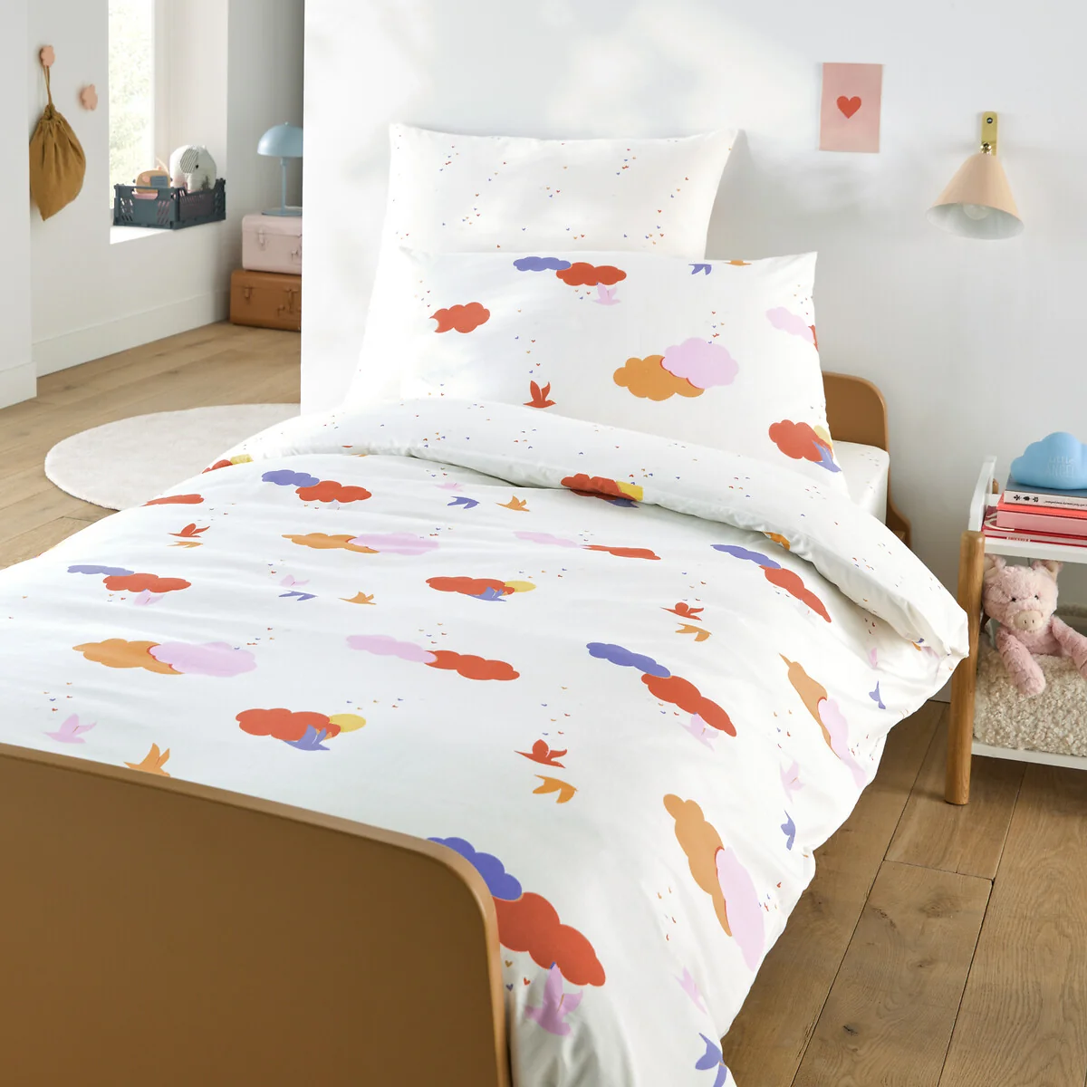 Noki Cloud Print Organic Cotton Child's Duvet Cover – image 3