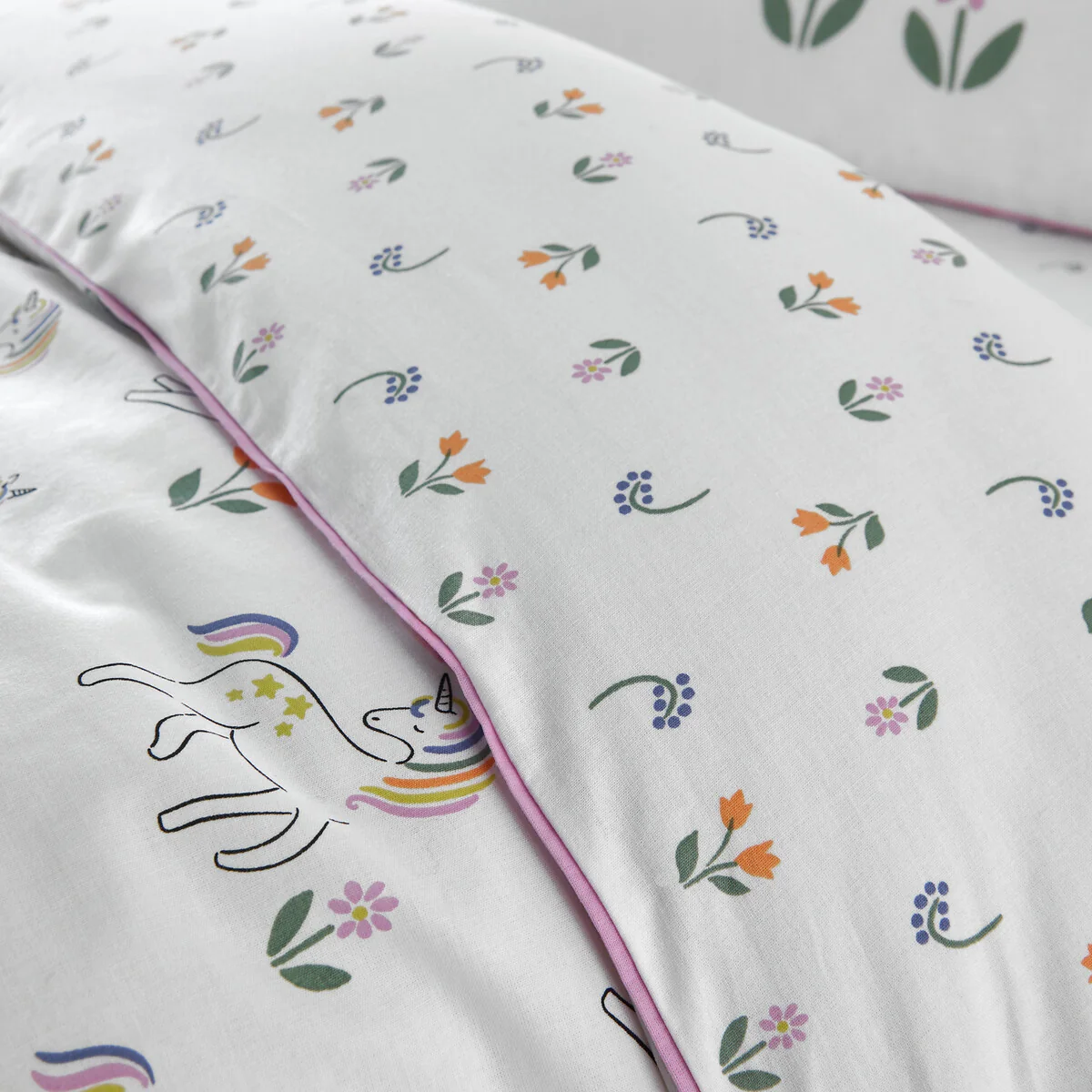 Tamila Unicorn Print 50% Recycled Cotton Duvet Cover – image 4