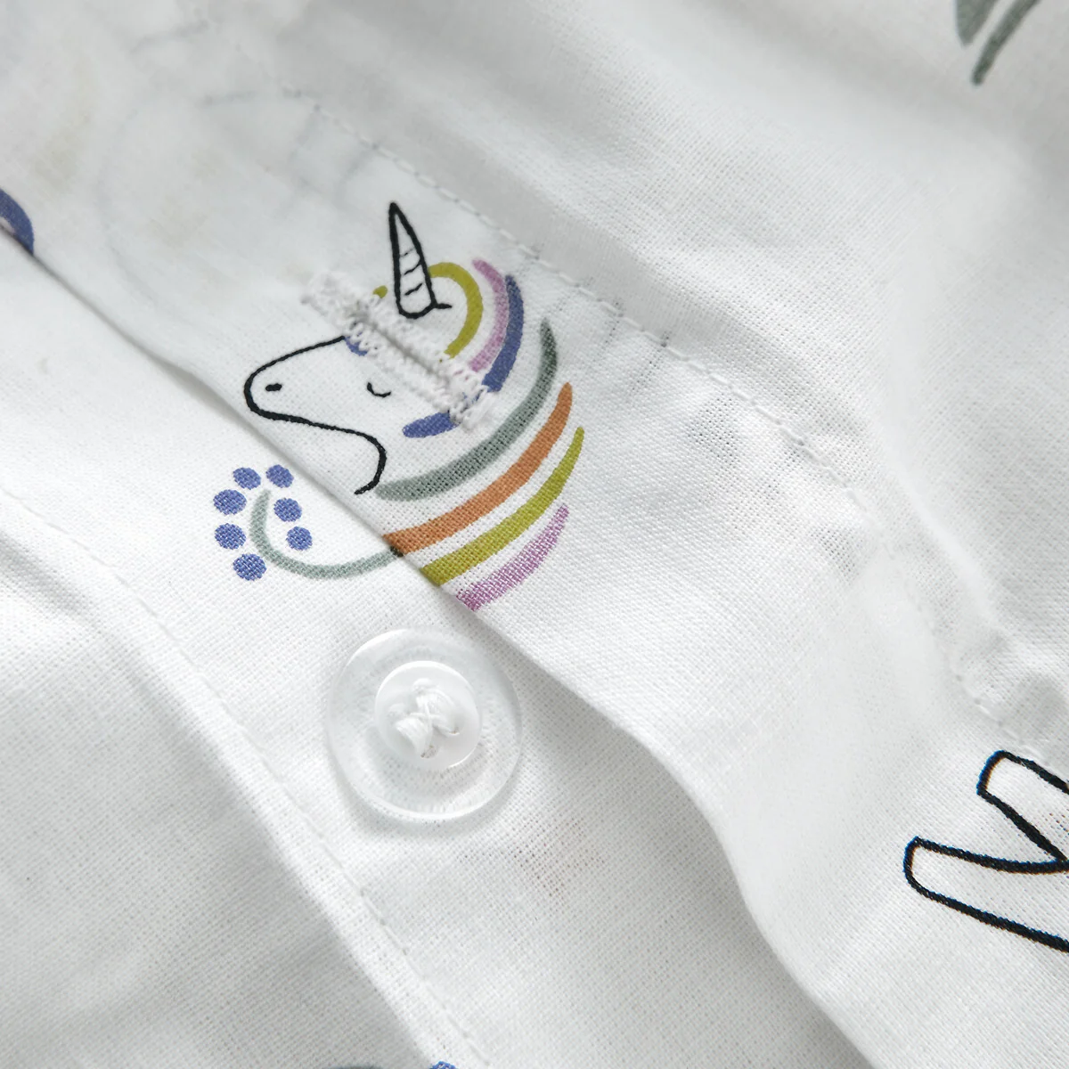 Tamila Unicorn Print 50% Recycled Cotton Duvet Cover – image 5