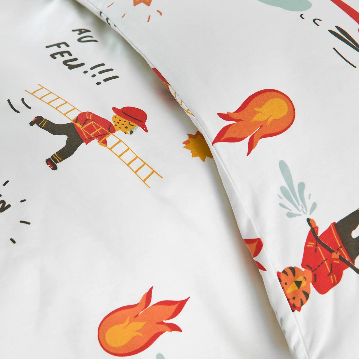 Pompier Bis Firefighter Print 30% Recycled Cotton Child's Duvet Cover – image 4