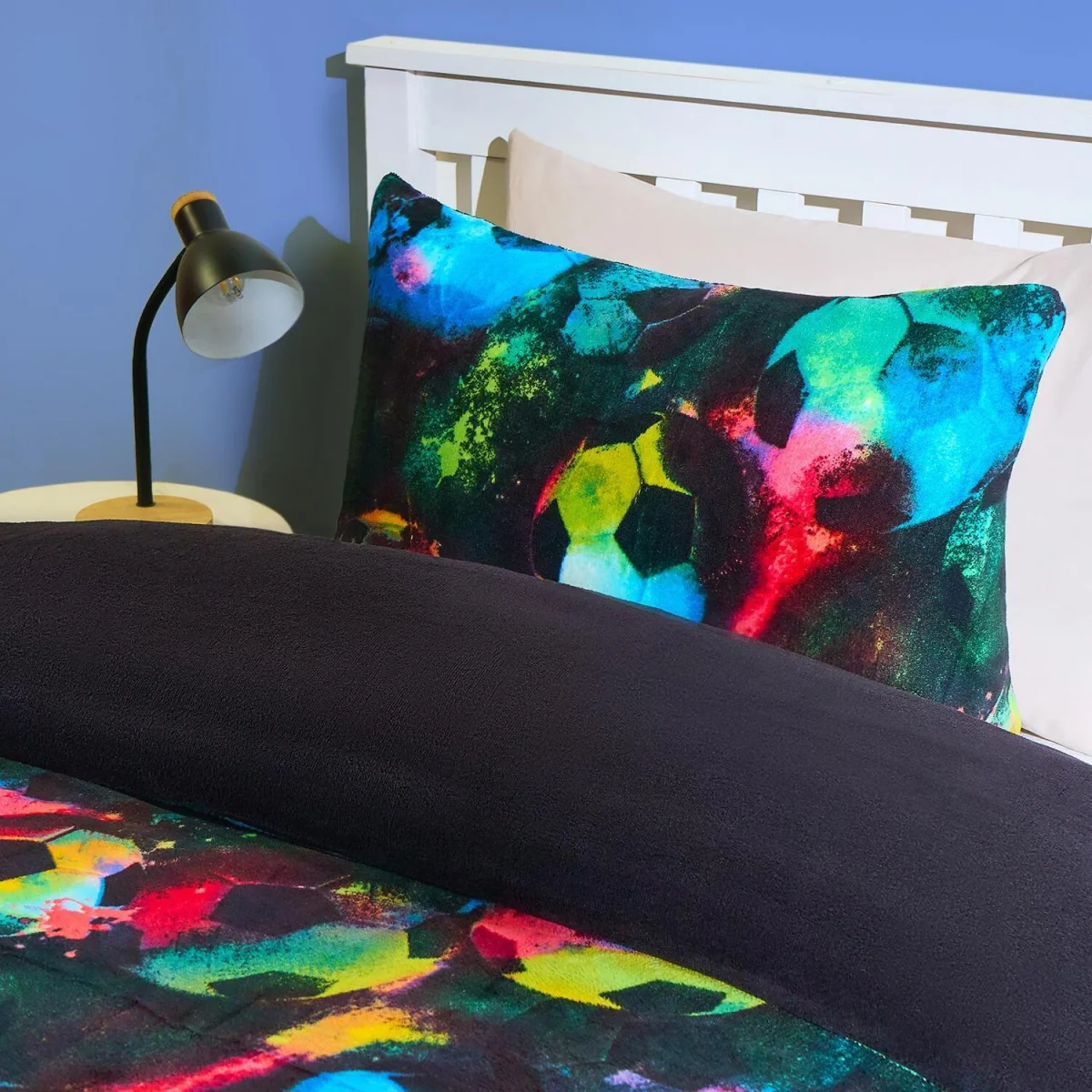 OHS Kids Football Fleece Duvet Cover Set - Neon – image 3