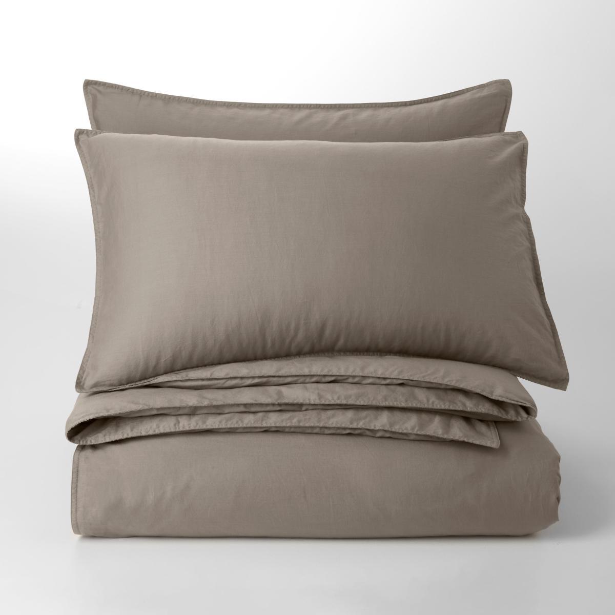 Recycled Cotton Duvet Cover and Pillowcase Set Chateau Grey – image 3