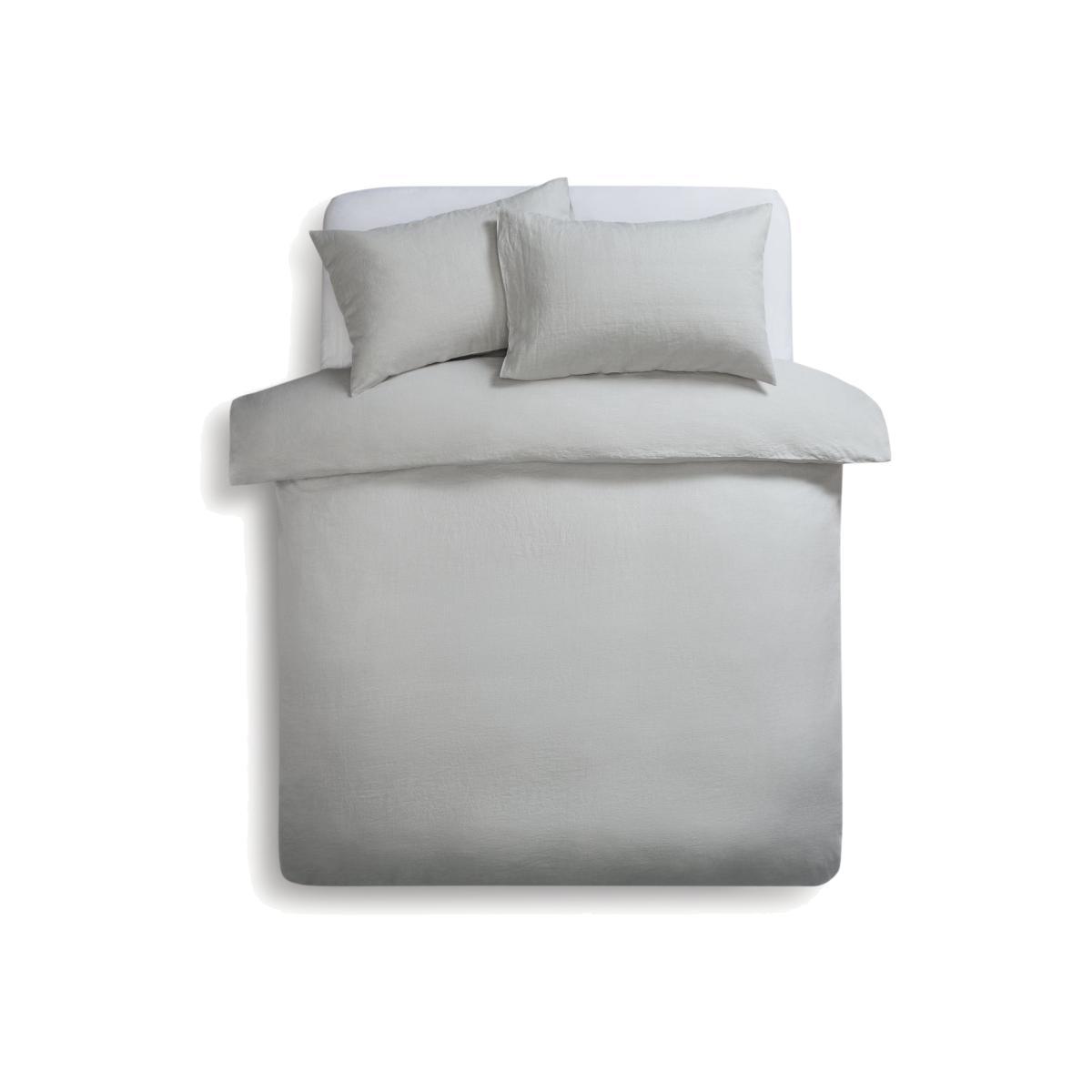 Habitat Linen Light Grey Bedding Set - Double