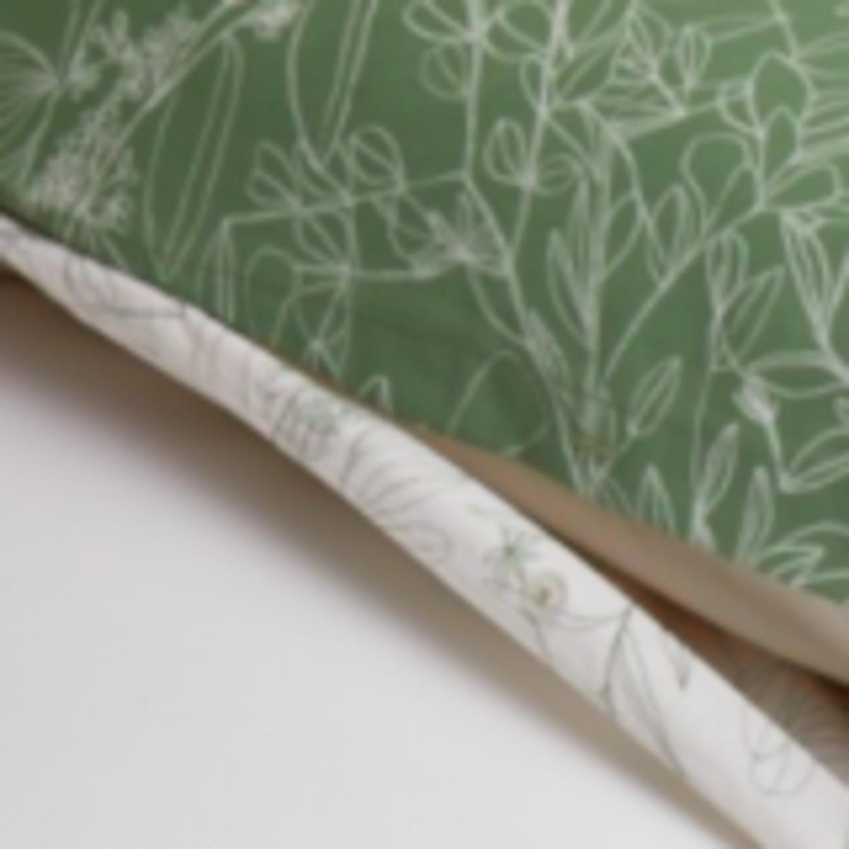 Habitat Sketched Linear Floral Green Bedding Set - Double – image 6