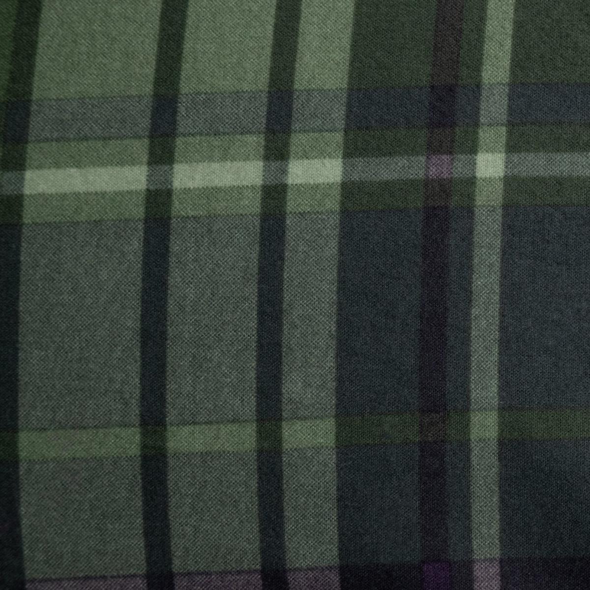Habitat Brushed Cotton Green Check Bedding Set - Double – image 2