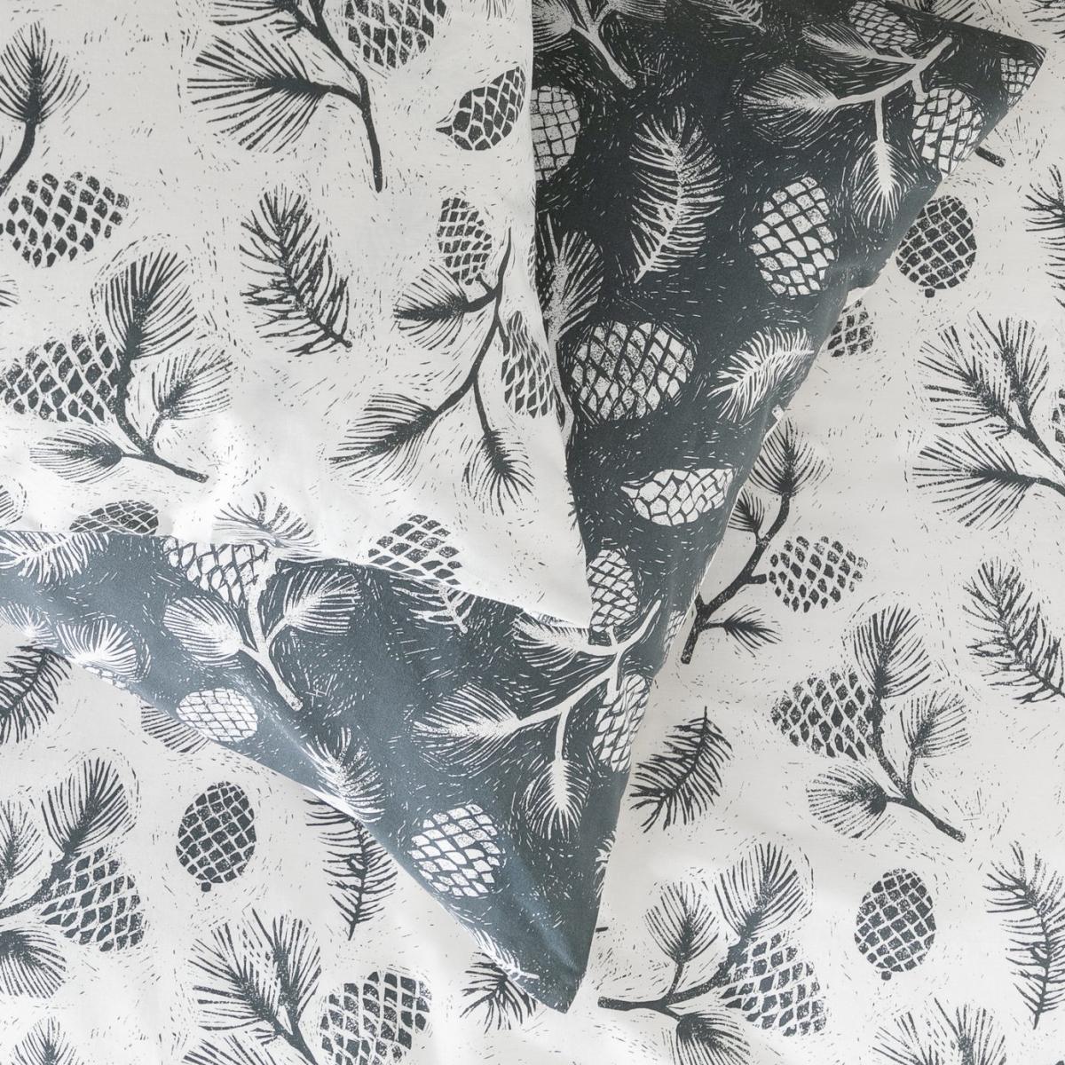 Habitat Pinecone Printed White & Grey Bedding Set - Double – image 4