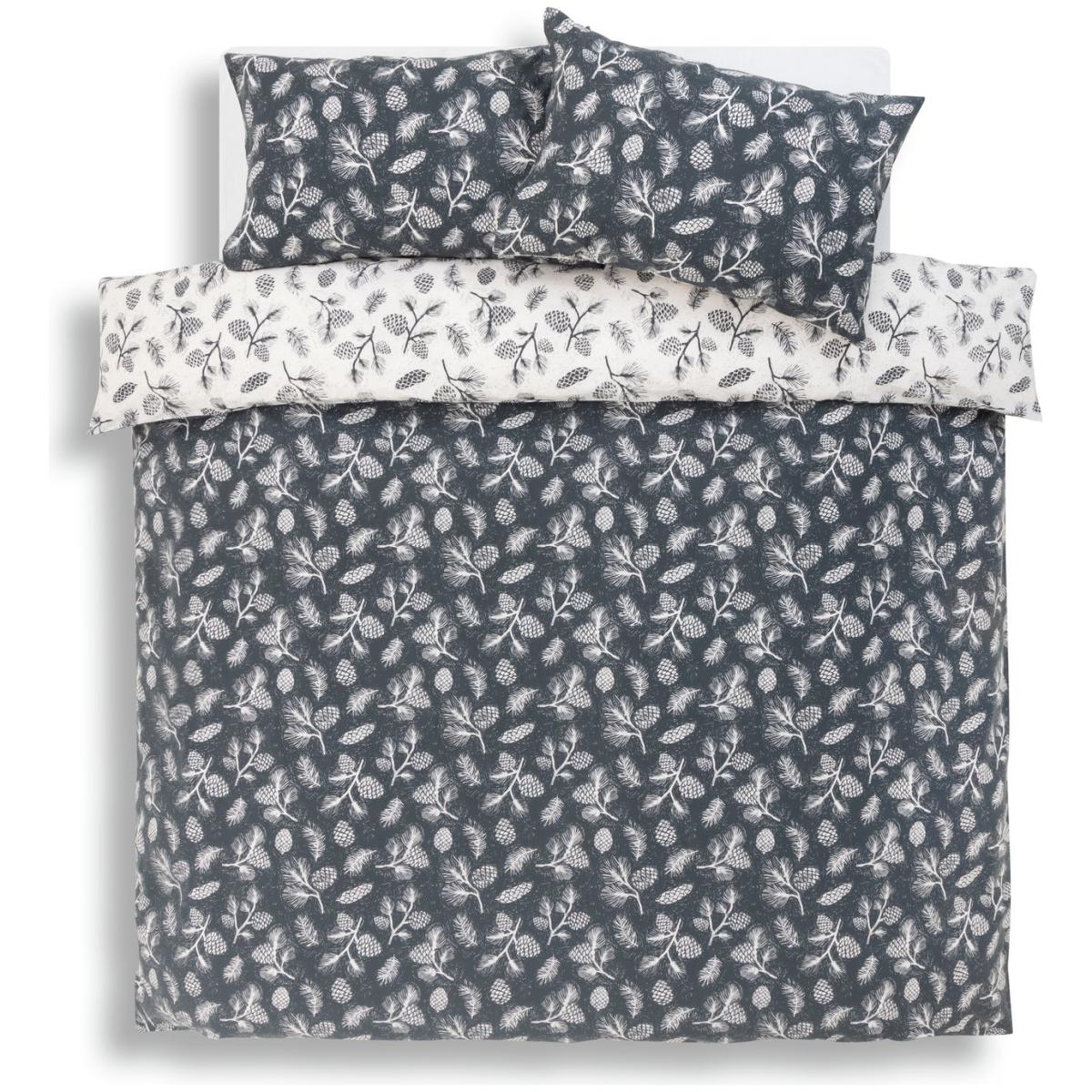 Habitat Pinecone Printed White & Grey Bedding Set - Double – image 5