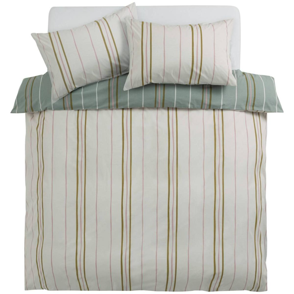 Habitat Herbalist Printed Stripe Green Bedding Set - Double – image 3