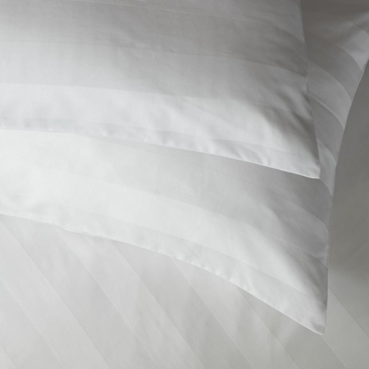 Habitat Cotton 400TC Sateen Stripe White Bedding Set -Double – image 5