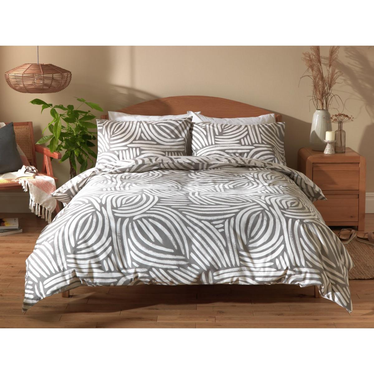 Habitat Scandi Grey Mark Making Bedding Set - Double – image 3