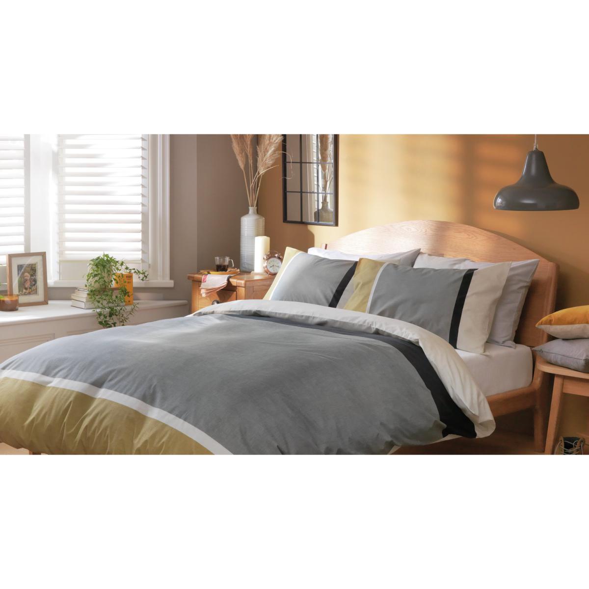Habitat Modern Country Block Stripe Bedding Set - Double – image 3