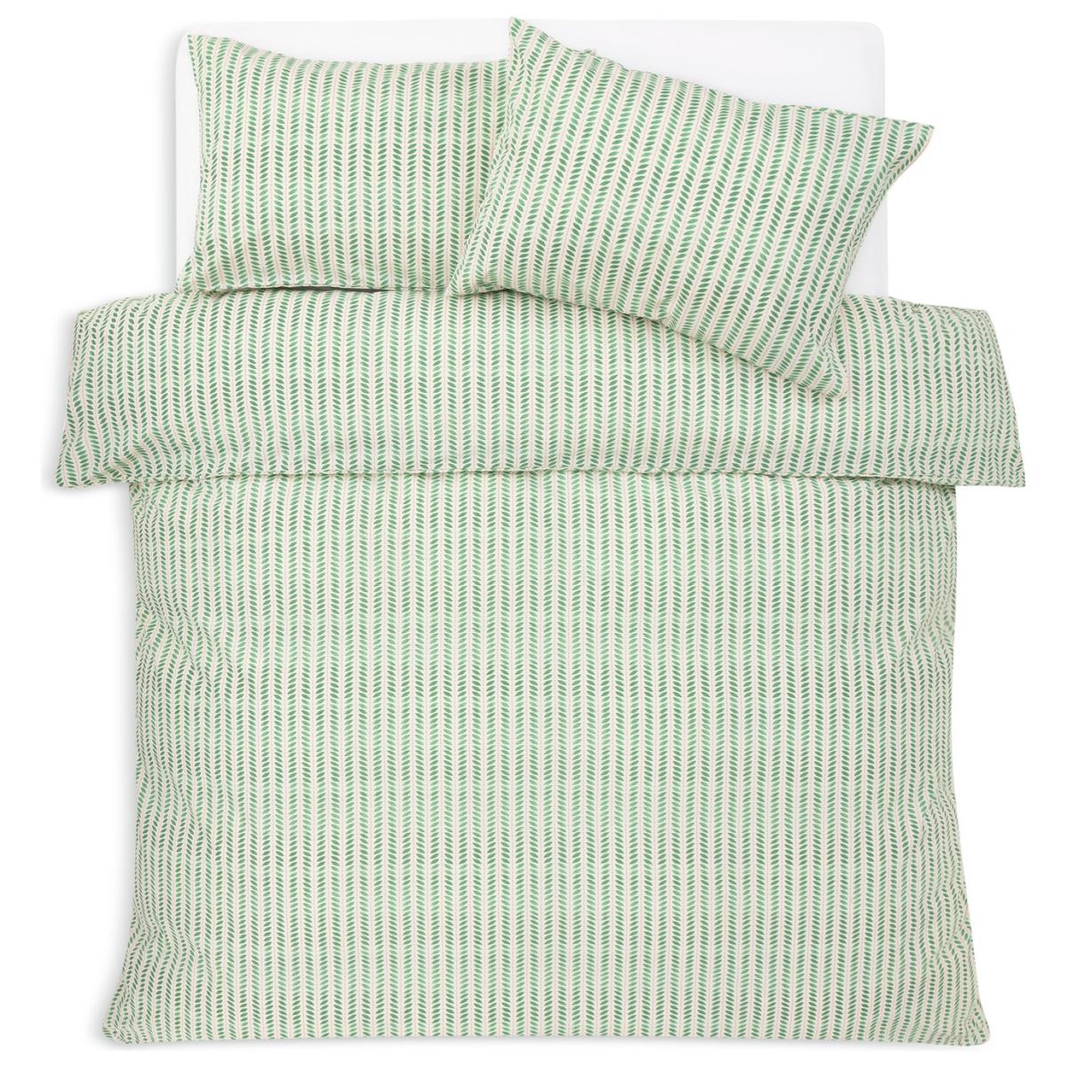Habitat Wallpaper Leaf Stripe Green Bedding Set - Double – image 3