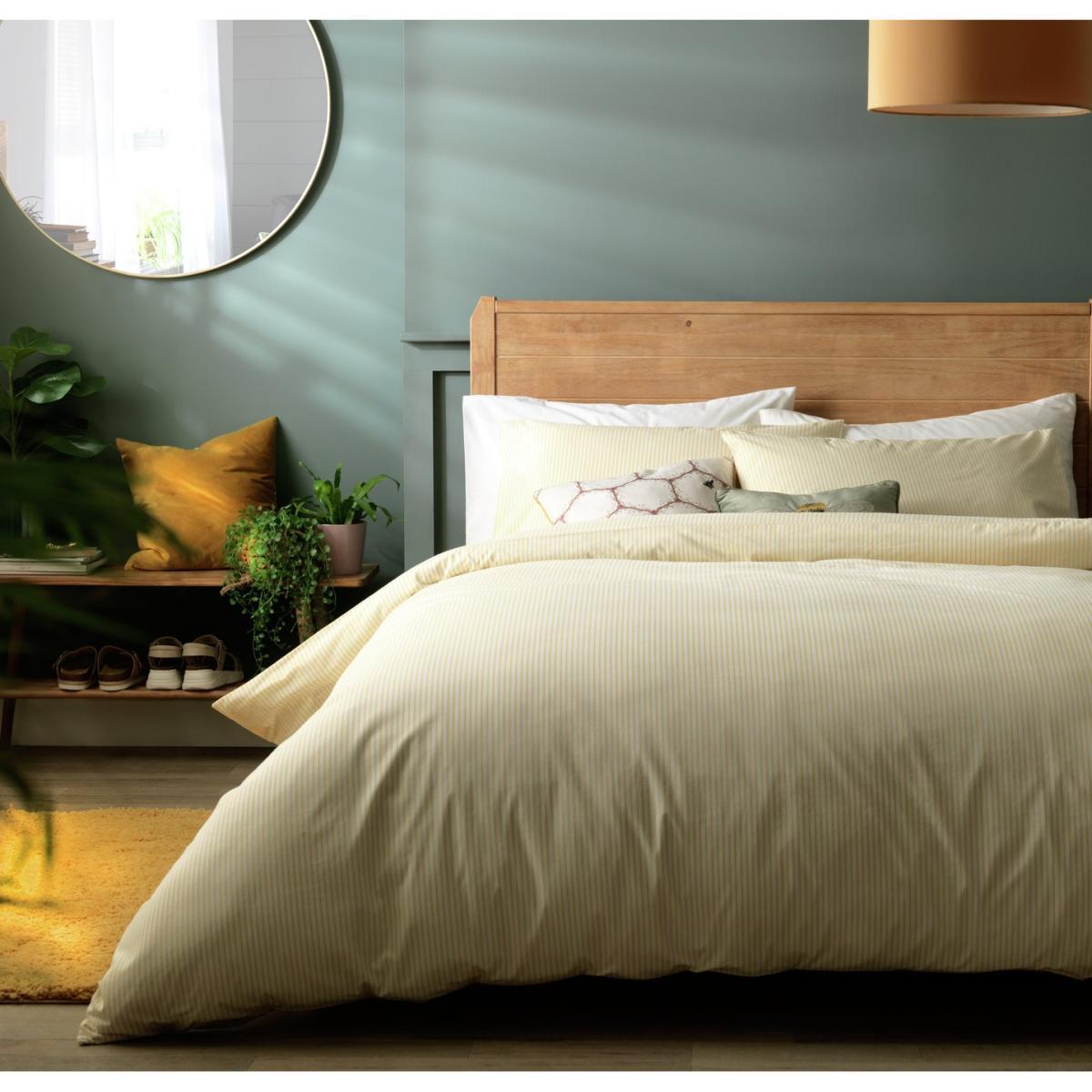 Habitat Country Hideaway Stripe Mustard Bedding Set- Double – image 4