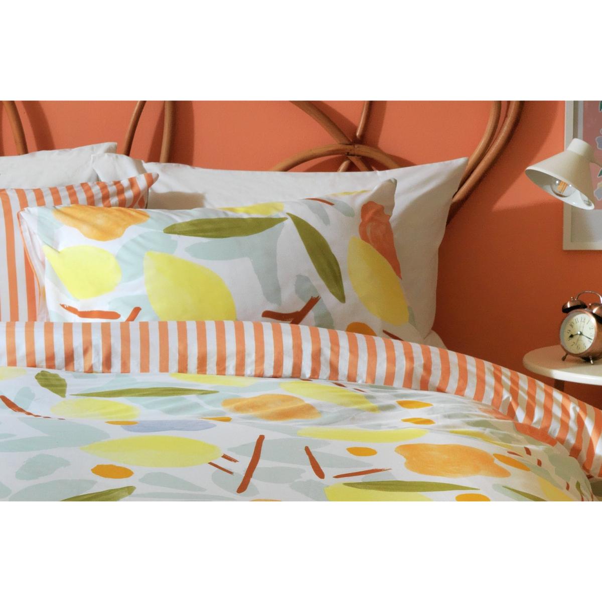 Habitat Panel Stripe Print Multicolour Bedding Set - Double – image 7