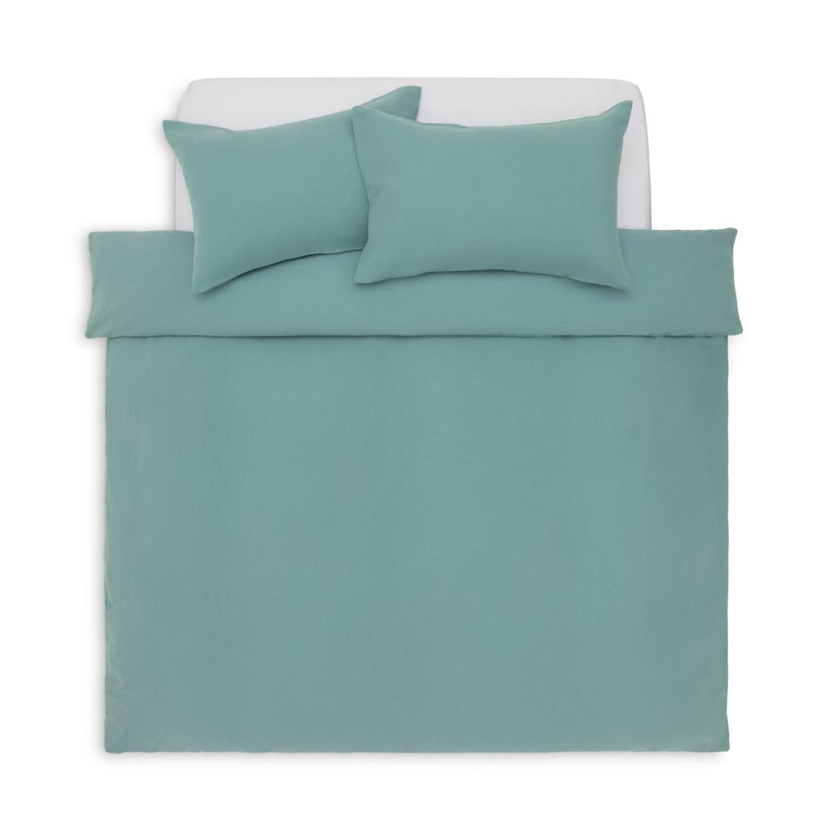 Habitat Cotton 200TC Muslin Green Bedding Set - Double – image 3