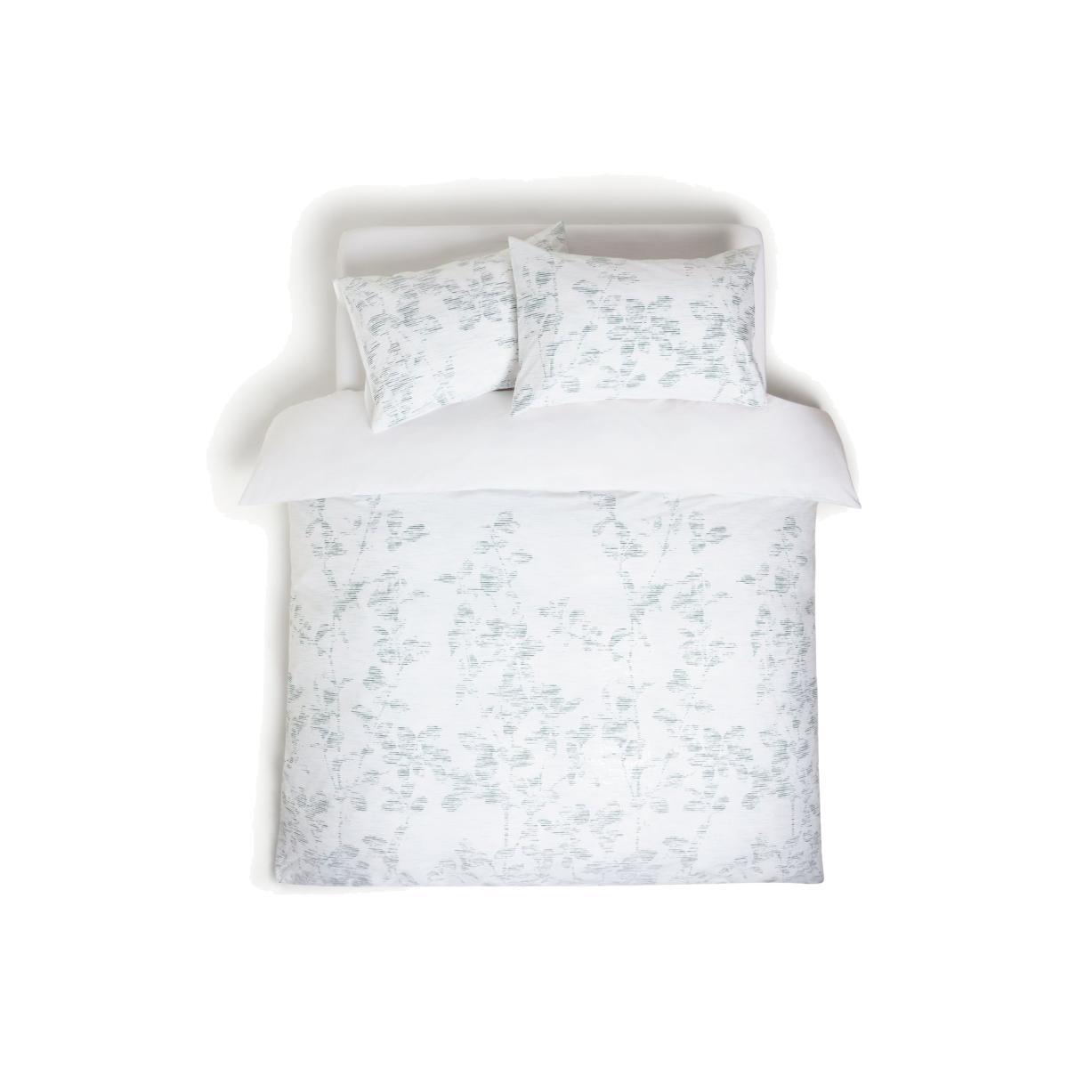Habitat Textured Look Reversible Green Bedding Set - Double