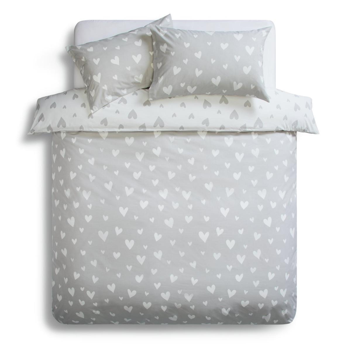 Habitat Hearts Grey Bedding Set - Double – image 3
