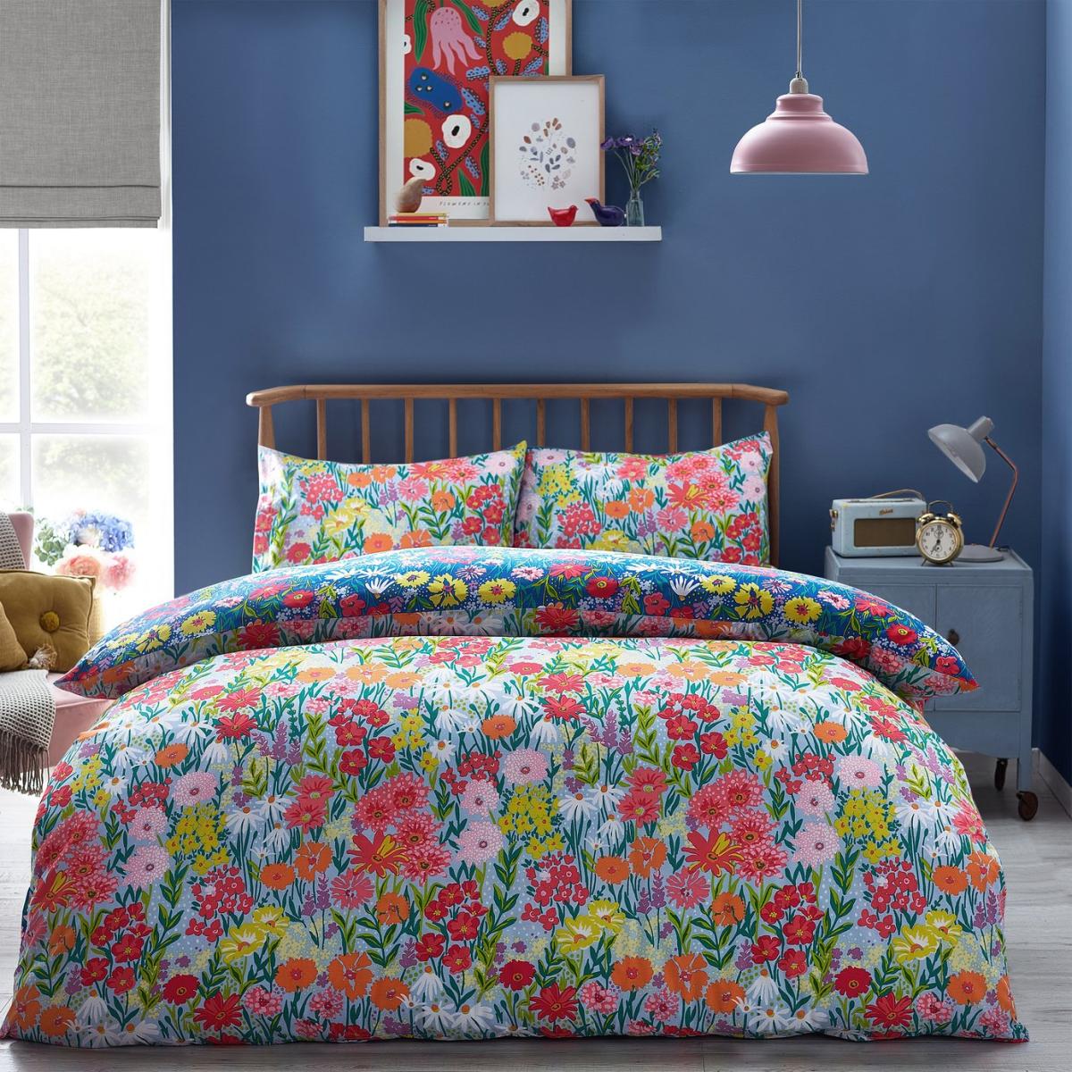 Furn Wild Meadow Floral Blue Bedding Set - Double – image 2