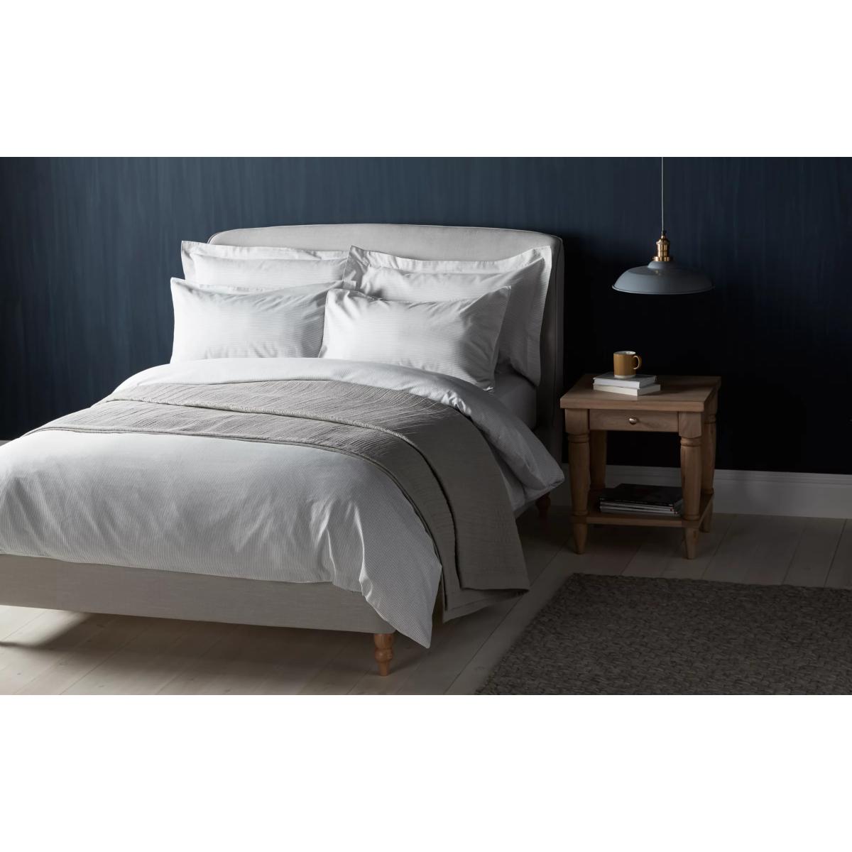Croft Collection Herringbone Stripe Bedding, Slate – image 1